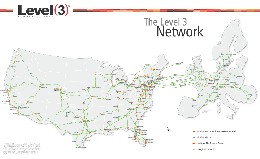 Mapa conectividad level 3 communications
